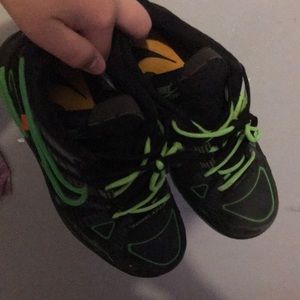 Green Nike rubber dunks size 8.5 off-white’s